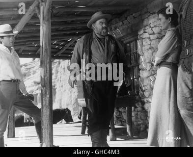 HAUPTGESTALTEN LAND - großes Land USA 1958 William Wyler James McKay (GREGORY PECK), Rufus Hannassey (BURL IVES), Julie Maragon (JEAN SIMMONS)-Regie: William Wyler Stockfoto