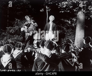 IT HAPPENED TO JANE USA 1959 Richard Quine Jane Osgood (DORIS DAY), George Denham (JACK LEMMON) singen mit jungen Pfadfinder Regie: Richard Quine Stockfoto