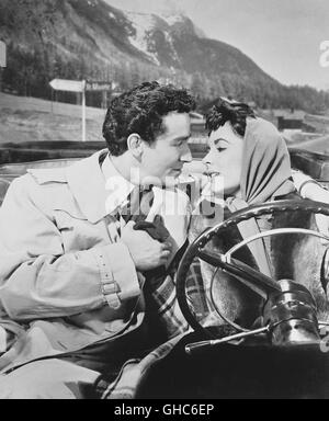 SYMPHONIE DES HERZENS Rhapsody USA 1954 Charles Vidor Paul Bronte (VITTORIO GASSMAN), Louise (ELIZABETH TAYLOR)-Regie: Charles Vidor aka. Rhapsodie Stockfoto