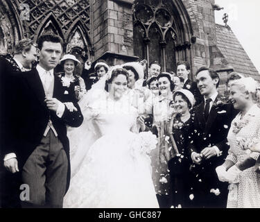 Zimmer an der Spitze der UK 1959 Jack Clayton Hochzeit mit Brautpaar: LAURENCE HARVEY und HEATHER SEARS Regie: Jack Clayton Stockfoto