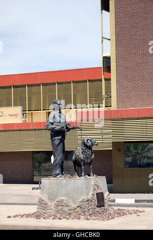 Statue des Nama-Hirten mit Karakul im Keetmanshoop in Namibia Stockfoto