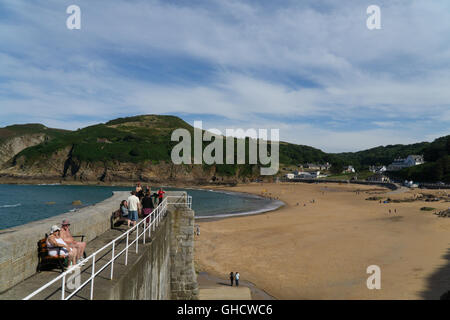 Malerische Aussicht von Greve De Lecq Beach,St.Ouen,Jersey,Channel Inseln Stockfoto