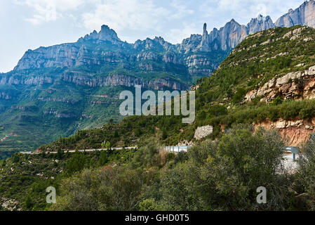 Spektakuläre Berge von Montserrat. Katalonien, Spanien Stockfoto