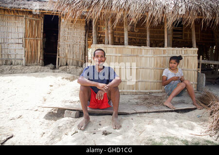 Leute aus dem Stamm der Mangyan auf Mindoro, Philippinen Stockfoto