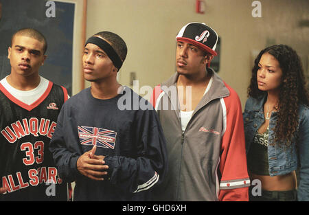 STREET STYLE / Sie bekam serviert USA 2004 / Chris Stokes Elgin (MARQUES HOUSTON), Liyah (JENNIFER FREEMAN) Und Ihre Freunde Erfahren Vom Schicksal des Lil' Saint (Malcolm DAVID KELLEY). Regie: Chris Stokes aka. You Got Served Stockfoto