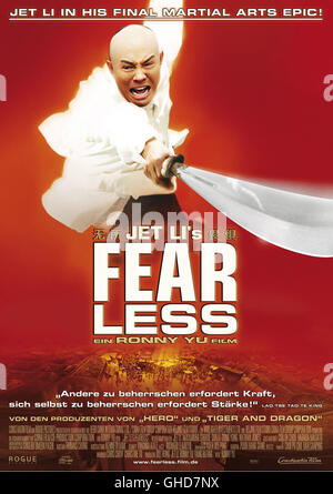 FEARLESS Huo Yuan Jia Hong Kong/USA 2006 Ronny Yu Filmplakat Regie: Ronny Yu aka. Huo Yuan Jia Stockfoto