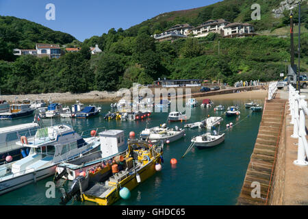 Bonne Nuit Bay bei hohen water,St.John,Jersey,Channel Inseln Stockfoto