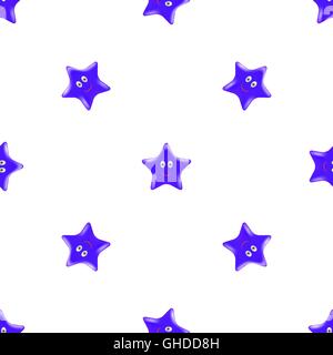 Blaue Sterne nahtlose Muster Stock Vektor