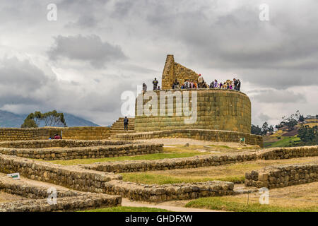 Ingapirca, ein touristischer Ort ist, befindet sich einen uralter Inka-Tempel in der Provinz Azuay, Ecuador Stockfoto