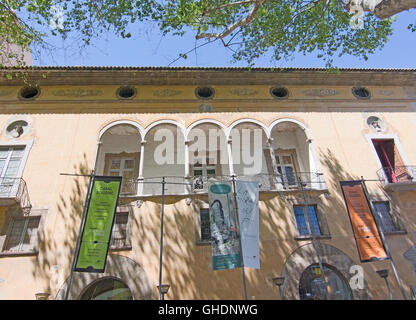 Detail des Casal Solleric Ausstellung Kunstraum auf Born Avenue Detail in Palma De Mallorca, Balearen, Spanien. Stockfoto