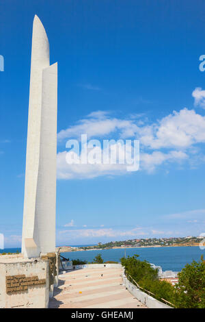 Hero City obelisk Kap Khrustalny Sewastopol Krim Osteuropa Stockfoto