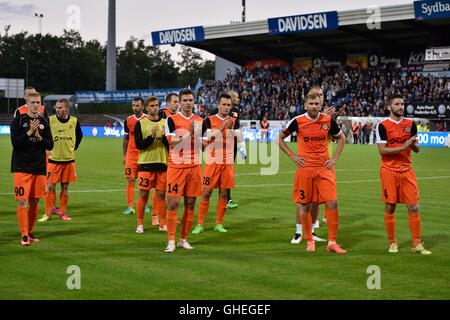 HADERSLEV, Denmark - 4. August 2016: Dritte Runde Eliminierung, Europa League Spiel Philadelphia - KGHM Zaglebie Lubin 1:1. Stockfoto