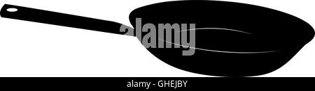 Stilisierte Pfanne Vektor-Illustration in schwarz und weiß. Stock Vektor
