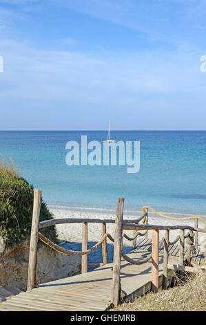 Verkürzung auf S'arena Scoada Strand, Oristano Bezirk, Sardina, Italien Stockfoto