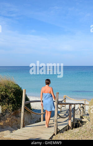 Verkürzung auf S'arena Scoada Strand, Oristano Bezirk, Sardina, Italien Stockfoto