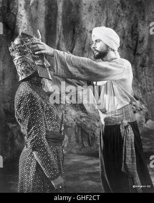 DIE GOLDEN VOYAGE OF SINBAD UK/USA 1974 Gordon Hessler DOUGLAS WILMER als Wesir mit goldenen Maske, JOHN PHILLIP LAW als Sinbad Regie: Gordon Hessler Stockfoto