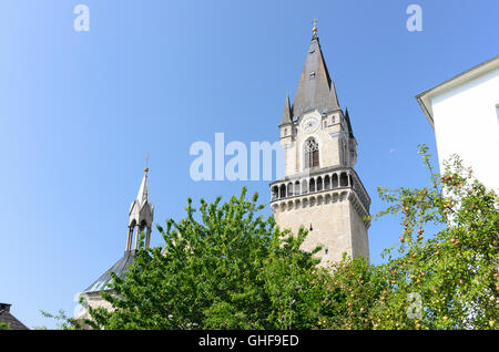 Haslach eine der Mühl: befestigten Turm der St.-Nikolaus-Kirche, Österreich, Oberösterreich, Oberösterreich, Mühlviertel Stockfoto