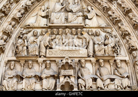 Kathedrale Notre Dame in Paris hautnah Stockfoto