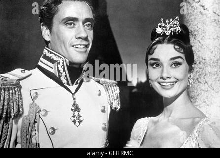 MEL FERRER (Fürst Bolkonski), AUDREY HEPBURN (Natasha Rostow) Regie: King Vidor Stockfoto