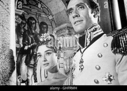 MEL FERRER (Fürst Bolkonski), AUDREY HEPBURN (Natasha Rostow) Regie: King Vidor Stockfoto