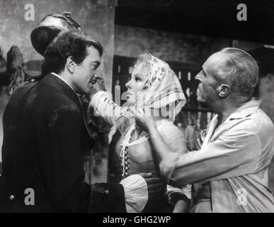 JEAN-PIERRE CASSEL, MARIE DUBOIS, Direktor René CLAIR am Set. Regie: René Clair Stockfoto