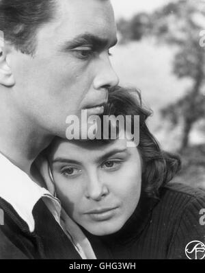 BIRGER MALMSTEN (Henrik) Und MAJ-BRITT NILSSON (Marie)-Regie: Ingmar Bergman aka. Sommarlek Stockfoto