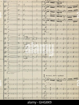 La Belle au Bois Dormant (1901) ist eine lyrische Märchenoper in vier Akten und neun Szenen, die auf Charles Perraults Dornröschen basiert. Es erzählt die Geschichte von Prinzessin Auroras Fluch und späterem Erwachen. Stockfoto
