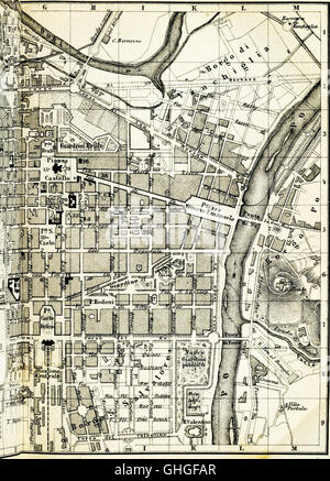 *Italy: Handbook for Travelers* (1869) bietet einen ausführlichen Reiseführer für Touristen, die Norditalien und Korsika erkunden, mit Beschreibungen von Städten, Sehenswürdigkeiten und historischen Stätten. Es bietet praktische Informationen für Reisen, einschließlich Transport und örtliche Bräuche. Stockfoto