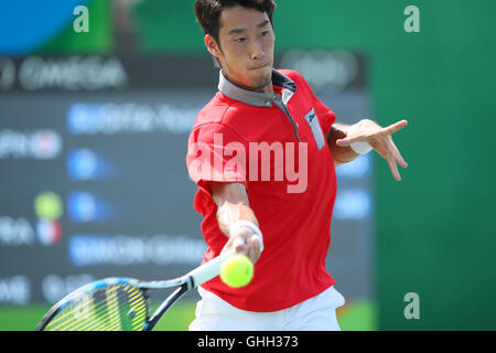 Rio De Janeiro, Brasilien. 9. August 2016. Yuichi Sugita (JPN) Tennis: Herren Einzel Achtelfinale im Olympic Tennis Centre während der Rio 2016 Olympischen Spiele in Rio De Janeiro, Brasilien. Bildnachweis: Yohei OsadaAFLO SPORT/Alamy Live-Nachrichten Stockfoto