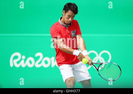 Rio De Janeiro, Brasilien. 9. August 2016. Yuichi Sugita (JPN) Tennis: Herren Einzel Achtelfinale im Olympic Tennis Centre während der Rio 2016 Olympischen Spiele in Rio De Janeiro, Brasilien. Bildnachweis: Yohei OsadaAFLO SPORT/Alamy Live-Nachrichten Stockfoto