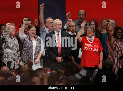 Liverpool, Vereinigtes Königreich. 28. September 2016. Jeremy Corbyn Mp Labour Party Leader Labour Party Conference 2016 der Acc Liverpool, Liverpool, England 28. September 2016 die Labour Party Konferenz 2016 an der Acc Liverpool, Liverpool, England-Credit: Allstar Bild Bibliothek/Alamy Live-Nachrichten Stockfoto