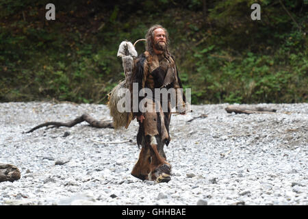 Eschenlohe, Deutschland. 27. Sep, 2016. Schauspieler Jürgen Vogel im Bild während der Proben auf dem Set von ICEMAN (AT) - Die Legende von Ötzi (lit.) ICEMAN (AT) - die Legende von Ötzi) in Eschenlohe, Deutschland, 27. September 2016. Foto: FELIX HOERHAGER/DPA/Alamy Live-Nachrichten Stockfoto