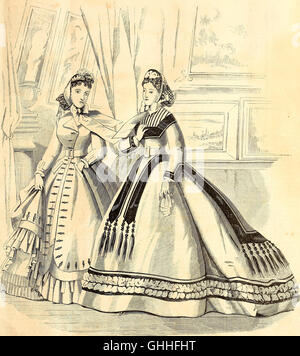 Demorest der Monats- und Mme Demorests Spiegel von Moden, illustriert 1865 April (1865) Stockfoto