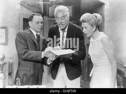 Dan Edwards (FRANK SINATRA), Miguel Santos (CESAR ROMERO), Valerie Edwards (DEBORAH KERR)-Regie: Jack Donohue aka. Ehe auf den Felsen Stockfoto