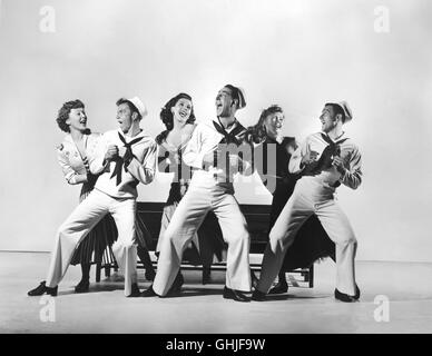 BETTY GARRETT, FRANK SINATRA, ANN MILLER, JULES MUNSHINE, VERA-ELLEN, GENE KELLY Regie: Stanley Donen, Gene Kelly aka. In der Stadt Stockfoto