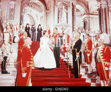 Der Reformfreudige Zar Alexander II. (CURD JÜRGENS) Verliebt Sich in Die Liebliche Katja (ROMY SCHNEIDER) Und Heiratet Sie Nach Dem Tod der Zarin. Vor Katjas Krönung Fällt der Zar Jedoch Einem Attentat Zum Opfer. Regie: Robert Siodmark aka. Katia Stockfoto