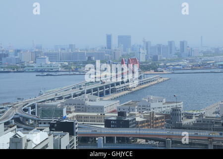 Hafen-Insel Kobe Stadtansicht in Kobe, Japan. Stockfoto