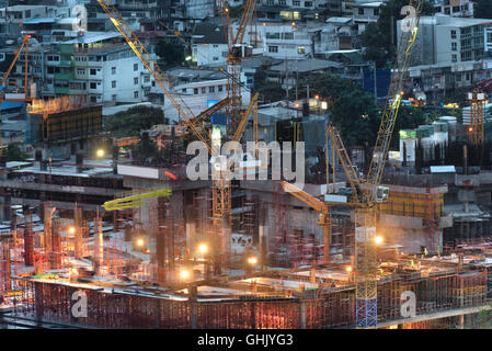 Website der Bauarbeiter. Stockfoto