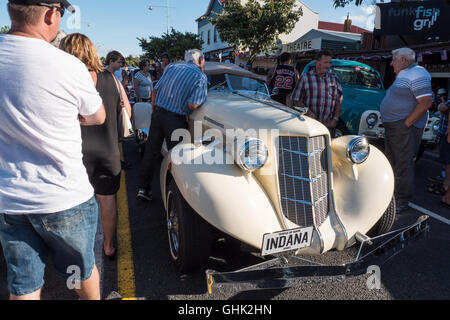 1934 Duesenberg Auburn Cabrio auf Americarna Oldtimer zeigen Inglewood, New Plymouth, Neuseeland. Stockfoto