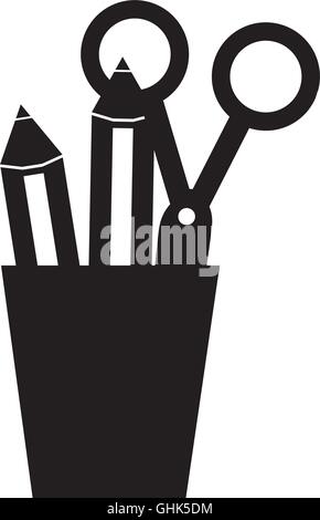 Cup Holder stationäre Bürobedarf Symbol Vektorgrafik Stock Vektor