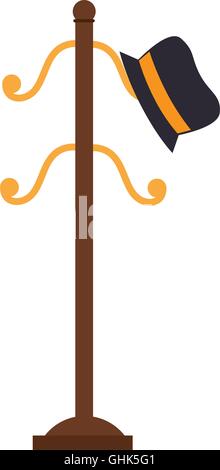 Coat Rack Hut Cloathing Symbol Vektorgrafik Stock Vektor
