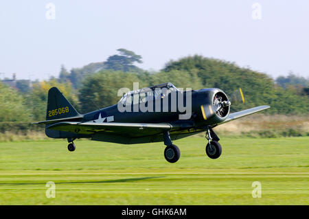 North American AT-6 Texan G-KAMY at Old Warden, Stockfoto