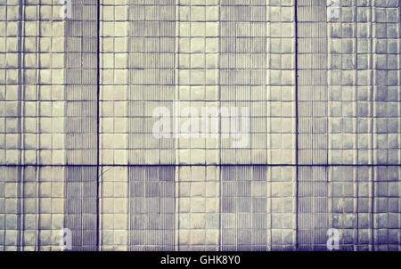 Vintage getönten alte Fliesen Wand, abstrakten Hintergrund. Stockfoto