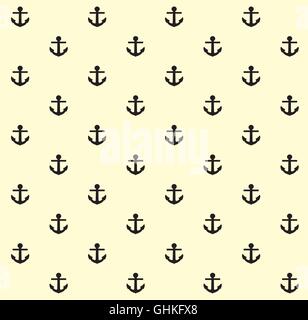 Vektor-Illustration eines nahtlosen Anker-Hintergrund Stock Vektor