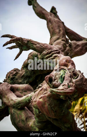 Ballaja Bronzeskulptur in Old San Juan, Puerto Rico Stockfoto