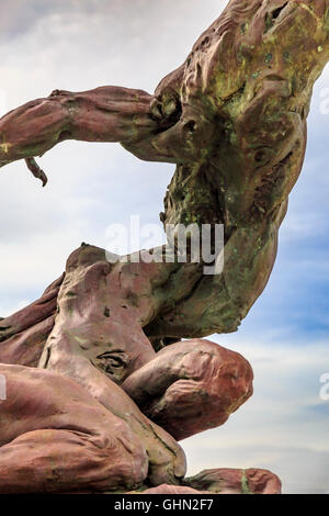 Ballaja Bronzeskulptur in Old San Juan, Puerto Rico Stockfoto