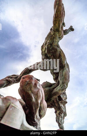 Ballaja Bronzeskulptur in Old San Juan, Puerto Rico Stockfoto