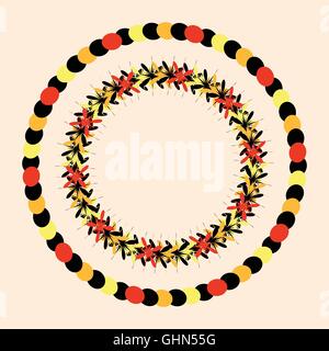 Sammlung von Blumenkränzen, Zweige, Grenze. Satz von Hand-Zeichnung kalligraphische Grenzen. Dekorative Elemente für Design Einladung Stock Vektor