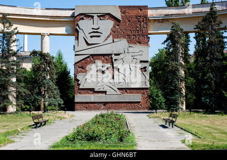 Pawlows Haus - das Denkmal des 2. Weltkrieges in Wolgograd (ehemals Stalingrad), Russland. Stockfoto