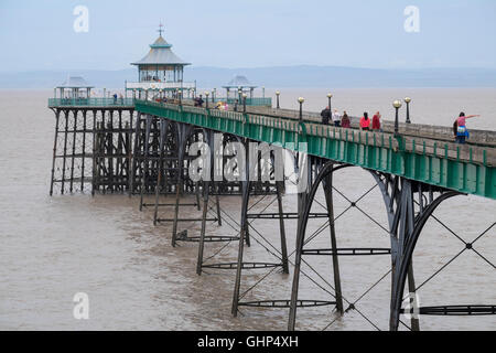 Clevedon Pier an der Severn-Mündung in Somerset, England, UK Stockfoto